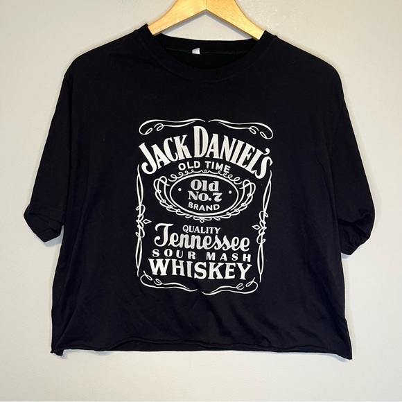 Jack Daniel’s Whiskey Black Cropped T-Shirt - Picture 2 of 7